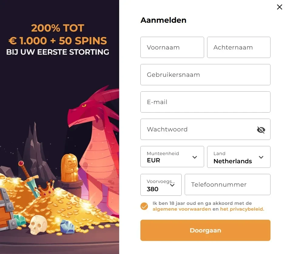 Registratie en login